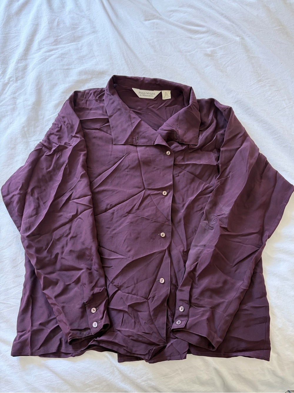 Vintage Fenn Wright Manson Plum Button-Down Shirt